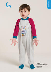 PIGIAMA TUTONE NEONATO M/L V10017 Tellini S.r.l. Ingrosso Abbigliamento